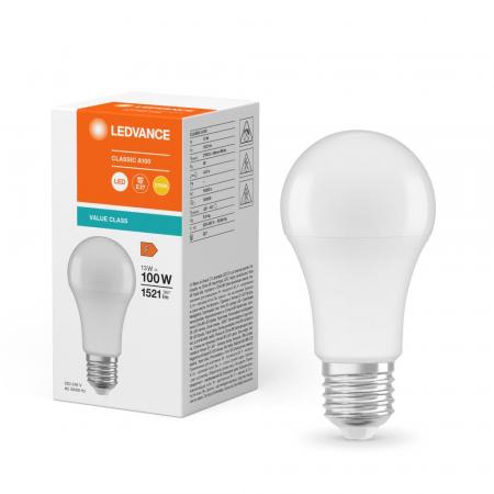 Ledvance E27 LED Lampe Classic matt 13W wie 100W 2700K warmweißes Licht - Value Class